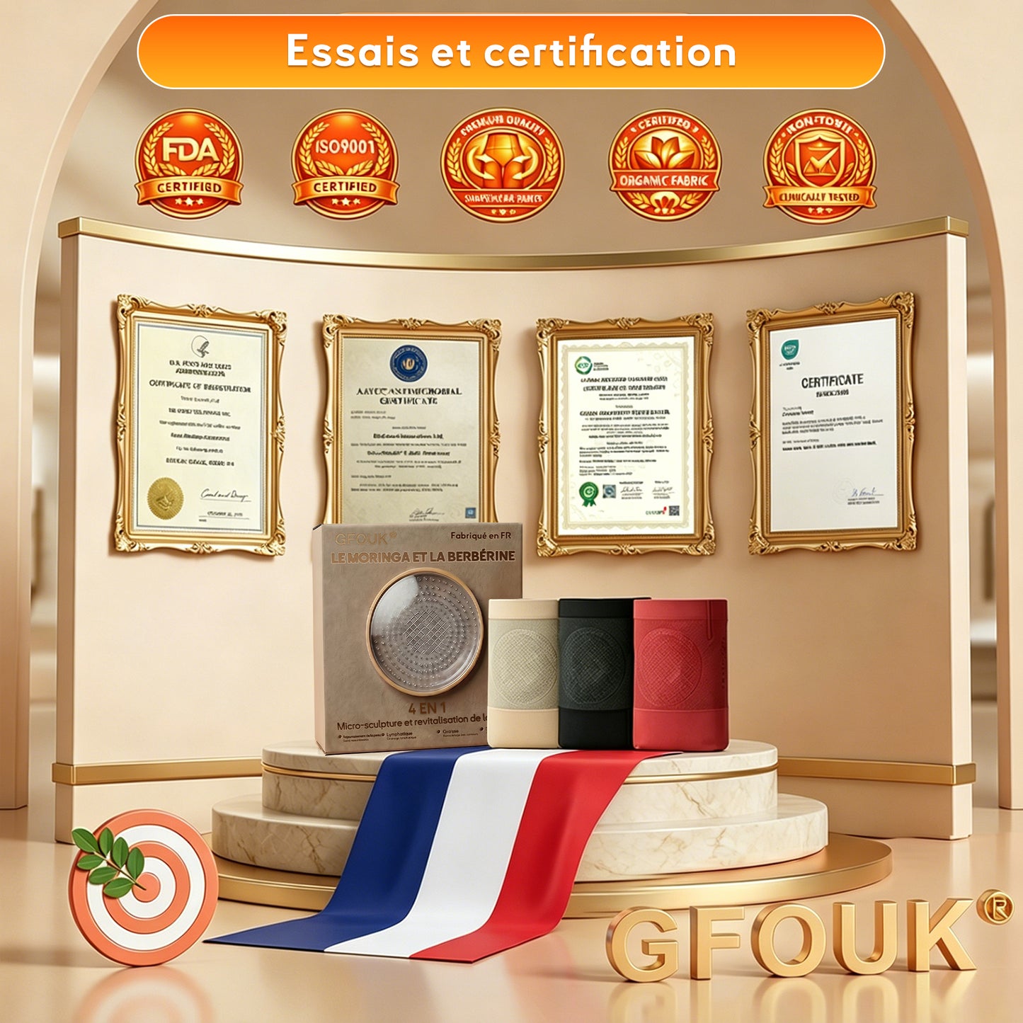 🎈⌚  Boutique Officielle De La Marque | ✅ GFOUK® 2026 Short Gainant Sculptant & Minceur 4-En-1 Aux Micro-Particules De Moringa & Berbérine 👍
