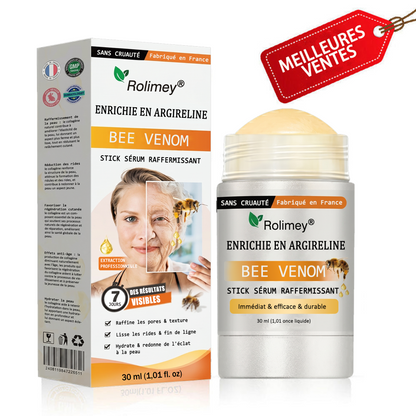 🧑‍⚕️Fabriqué et expédié depuis la France 🇫🇷 Rolimey® Stick Sérum Raffermissant au Venin d’Abeille et à l’Argireline (⏳DERNIER JOUR -70 %)✨