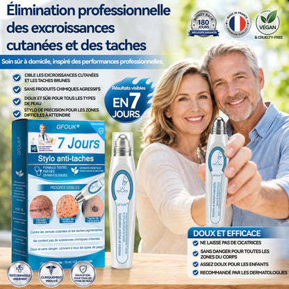 Boutique officielle de la marque |🖊️GFOUK® 7 Jours Effaceur de taches et d’excroissances cutanées(Zéro douleur, zéro cicatrice – Roller)🪴