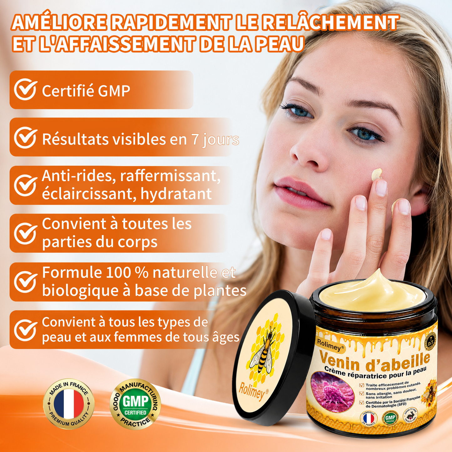 🧑‍⚕️ Crème réparatrice pour la peau Rolimey® BEE VENOM (⏳ DERNIER JOUR : -70 %) ✨