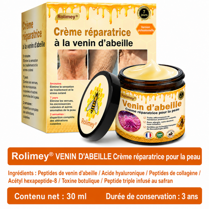 🧑‍⚕️ Crème réparatrice pour la peau Rolimey® BEE VENOM (⏳ DERNIER JOUR : -70 %) ✨