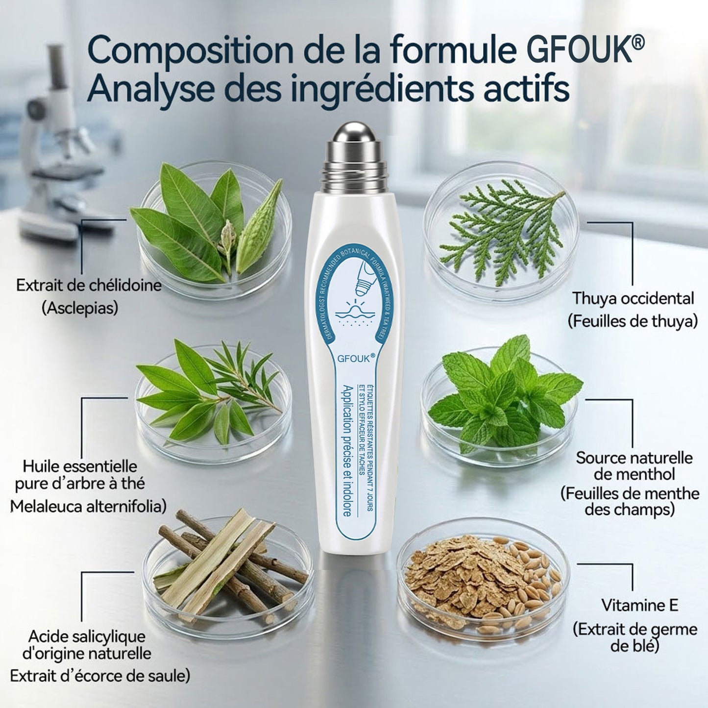 Boutique officielle de la marque |🖊️GFOUK® 7 Jours Effaceur de taches et d’excroissances cutanées(Zéro douleur, zéro cicatrice – Roller)🪴