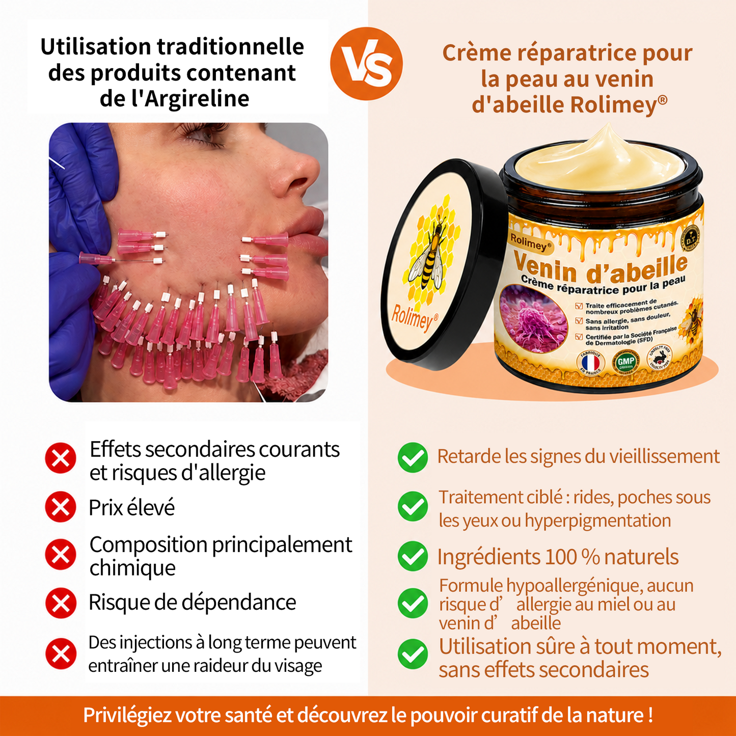 🧑‍⚕️ Crème réparatrice pour la peau Rolimey® BEE VENOM (⏳ DERNIER JOUR : -70 %) ✨