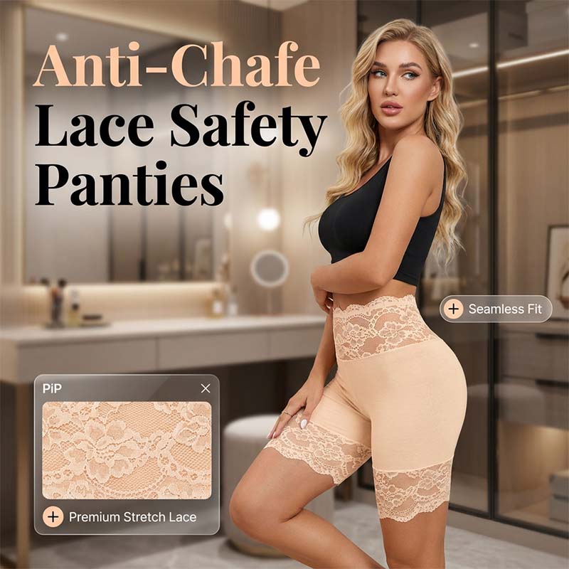 🥳 VENTE CHAUDE 2026 🥳💞 50K+ VENDUS ! 🩲💕 -30 % ! Ensemble short en dentelle & haut côtelé – doux et respirant. À porter ensemble ou séparément. Anti-frottements aux cuisses. 👗✅