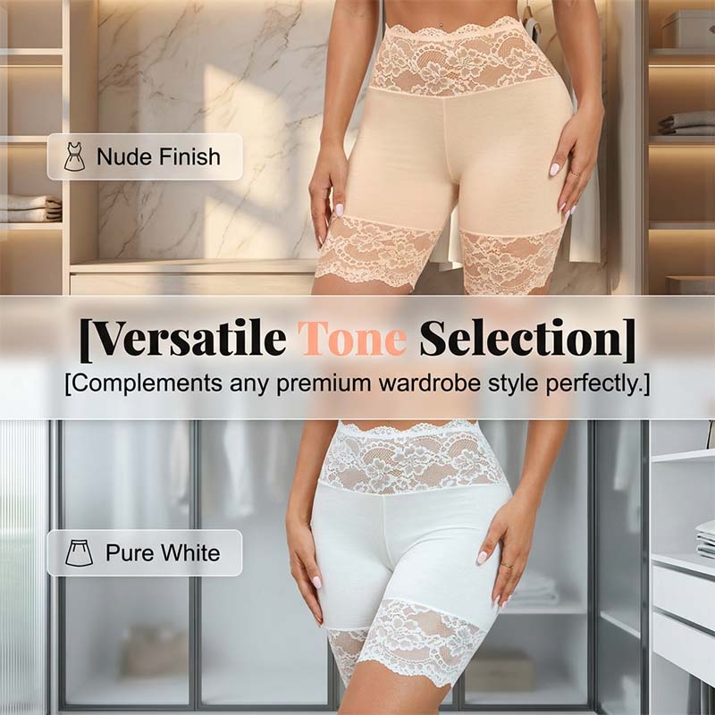 🥳 VENTE CHAUDE 2026 🥳💞 50K+ VENDUS ! 🩲💕 -30 % ! Ensemble short en dentelle & haut côtelé – doux et respirant. À porter ensemble ou séparément. Anti-frottements aux cuisses. 👗✅